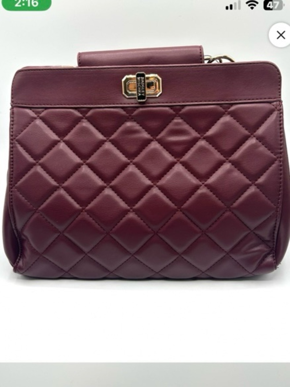 Badgley Mischka quilted handbag